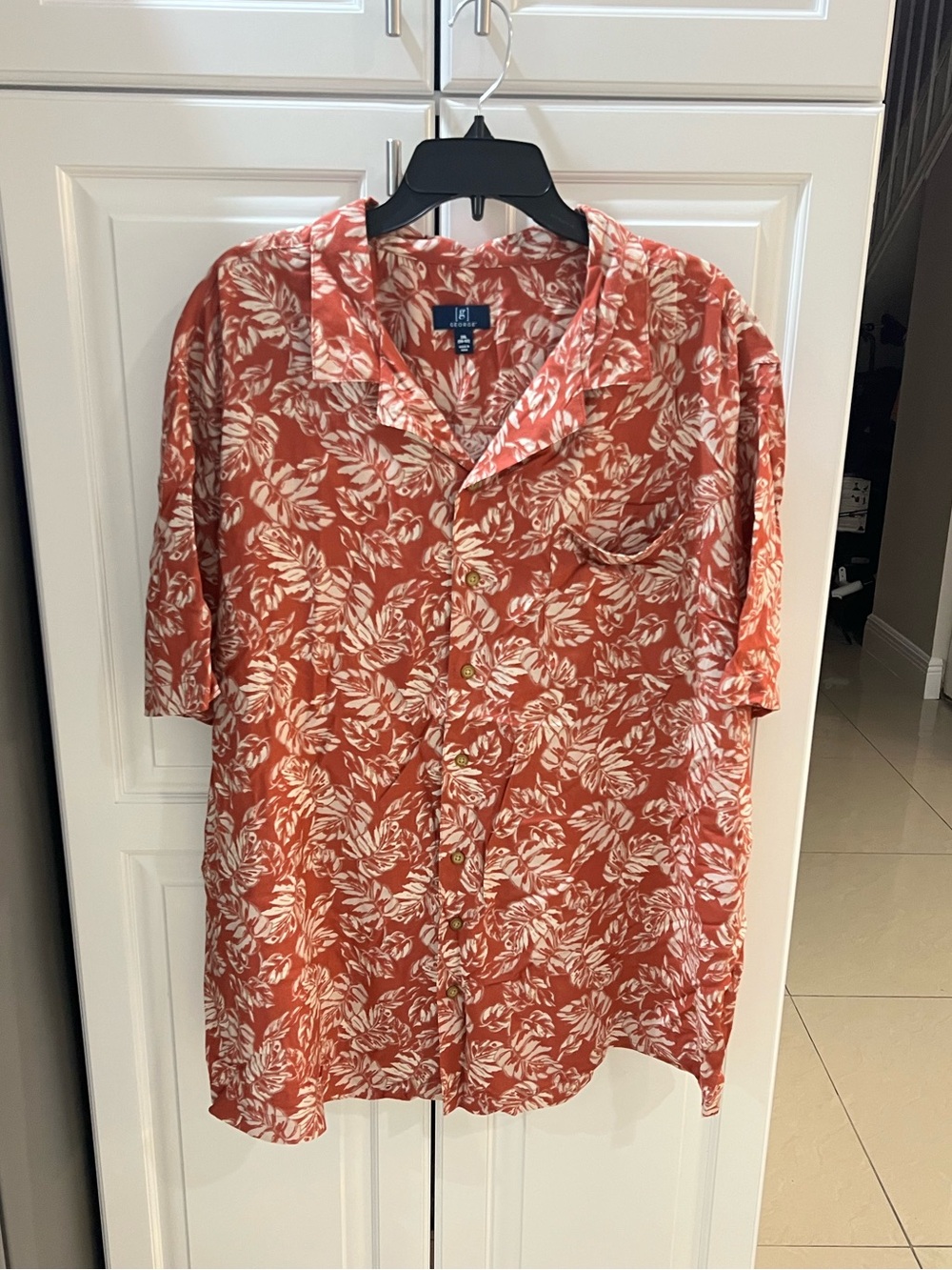 George Men's Button Front Shirt size 2 XL